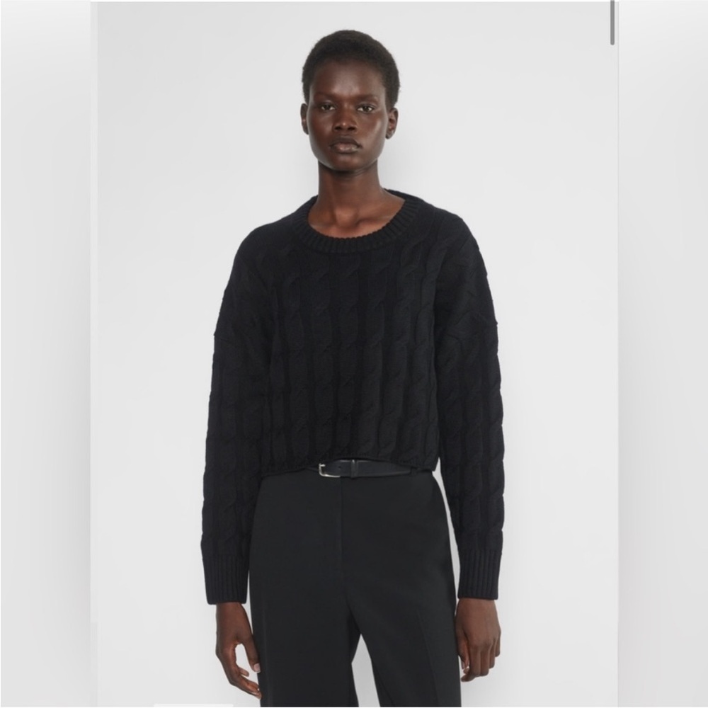 NWOT Aritzia Babaton Glory Merino Wool Sweater in Black Size Medium Oversized